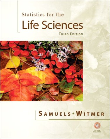Обложка книги Statistics for the Life Sciences (3rd Edition)