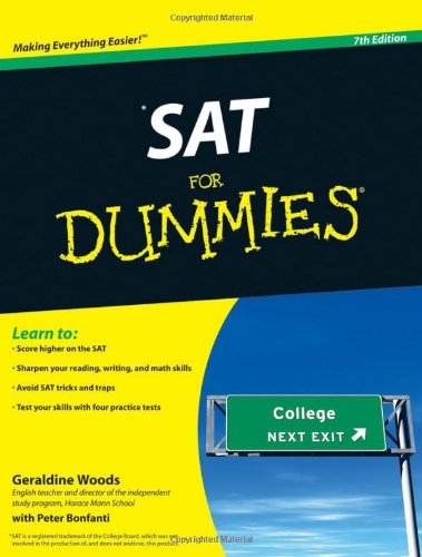 Обложка книги SAT For Dummies, Seventh Edition