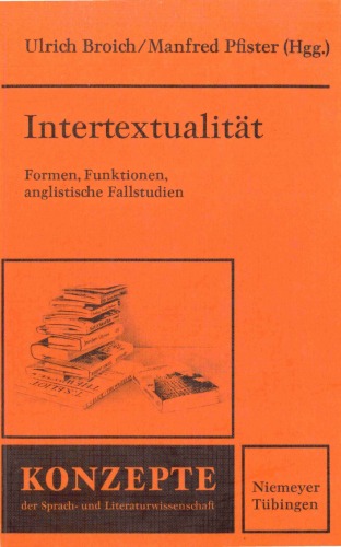 Обложка книги Intertextualitat. Formen, Funktionen, anglistische Fallstudien