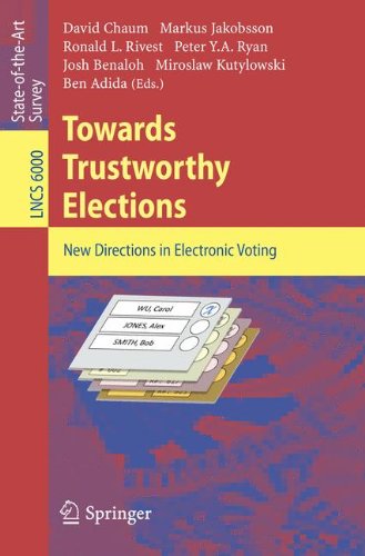 Обложка книги Towards Trustworthy Elections: New Directions in Electronic Voting (LNCS 6000)