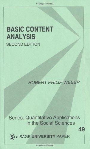 Обложка книги Basic Content Analysis 2nd Edition (Quantitative Applications in the Social Sciences Vol 49)