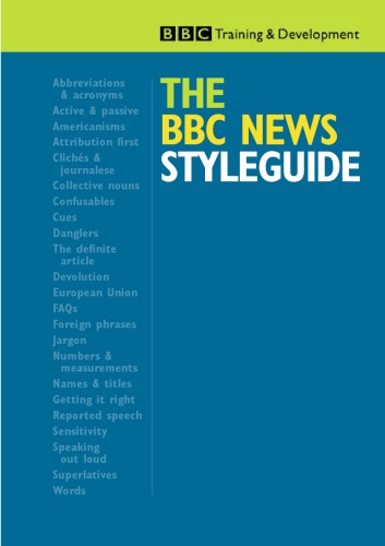 Обложка книги The BBC News Styleguide