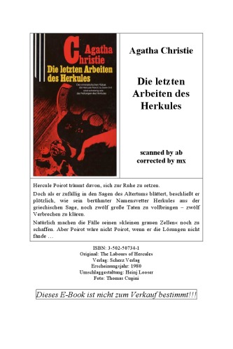 Обложка книги Die letzten Arbeiten des Herkules. Mit Hercule Poirot.