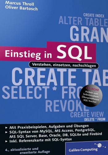 Обложка книги Einstieg in SQL: Verstehen, einsetzen, nachschlagen, 4. Auflage