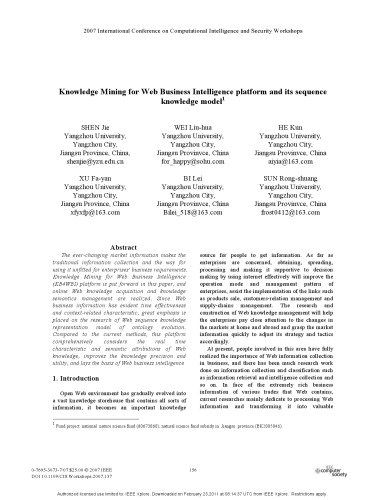 Обложка книги Knowledge Mining for Web Business Intelligence platform and its sequence knowledge Model