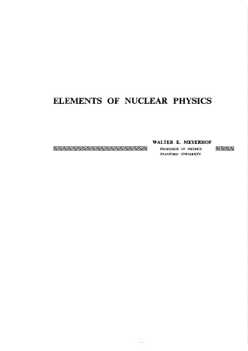 Обложка книги Elements of Nuclear Physics