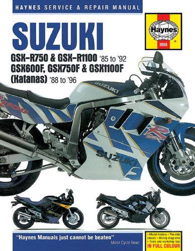 Обложка книги Suzuki GSX-R 750 &amp; GSX-R1100 85 to 92   GSX600F, GSX750F &amp; GSX1100F (Katanas) 88 to 96 (Haynes Manuals)