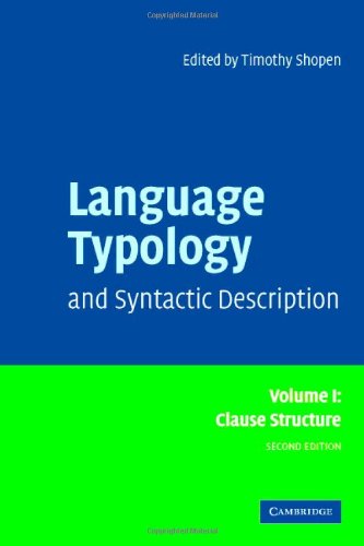 Обложка книги Language Typology and Syntactic Description: Volume 1, Clause Structure