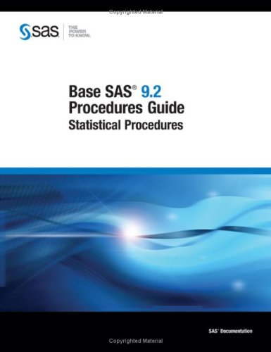 Обложка книги Base SAS 9.2 Procedures Guide: Statistical Procedures