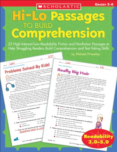 Обложка книги Hi-lo Passages To Build Reading Comprehension Grades 5-6