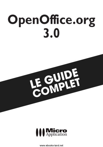 Обложка книги OpenOffice.org 3.0 -  Le guide complet