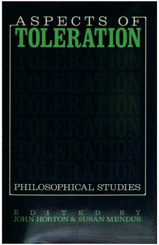 Обложка книги Aspects of Toleration: Philosophical Studies