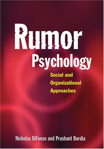 Обложка книги Rumor Psychology: Social And Organizational Approaches