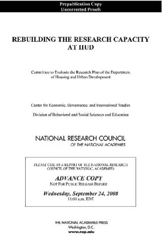 Обложка книги Rebuilding the Research Capacity at HUD