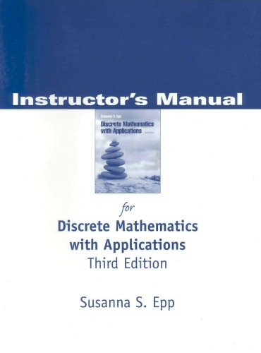 Обложка книги Instructor's manual for Discrete Mathematics with Applications Third Edition