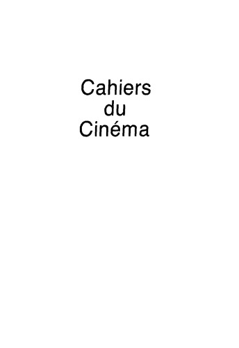 Обложка книги Cahiers du Cinema: The 1950s. Neo-Realism, Hollywood, New Wave