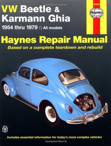 Обложка книги VW Beetle &amp; Karmann Ghia 1954 through 1979 All Models (Hayne's Manuals)