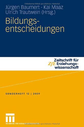 Обложка книги Bildungsentscheidungen: Zeitschrift fur Erziehungswissenschaft