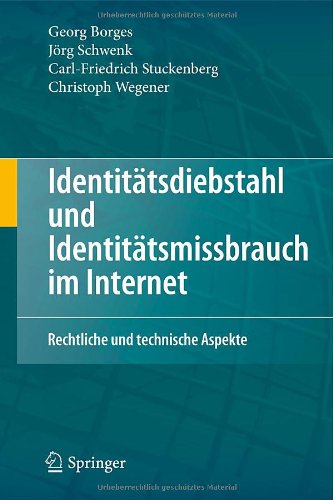Обложка книги Identitatsdiebstahl und Identitatsmissbrauch im Internet: Rechtliche und technische Aspekte