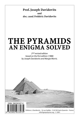 Обложка книги The pyramids: An enigma solved