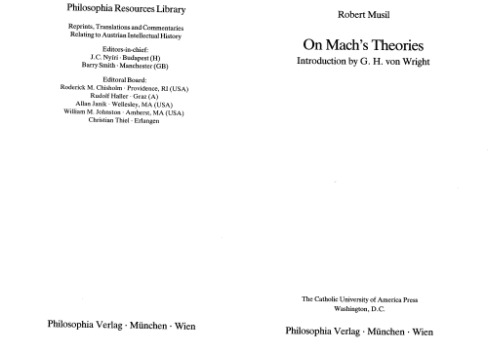 Обложка книги On Mach's Theories