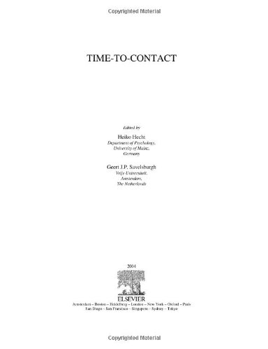 Обложка книги Time-to-Contact  (Advances in Psychology, Volume 135)
