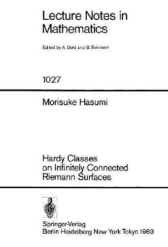 Обложка книги Hardy classes on infinitely connected Riemann surfaces