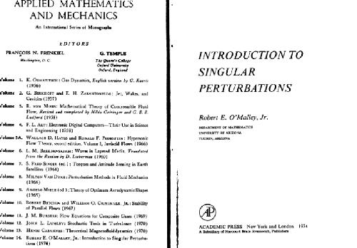 Обложка книги Introduction to singular perturbations