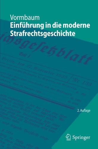 Обложка книги Einfuhrung in die moderne Strafrechtsgeschichte, 2. Auflage
