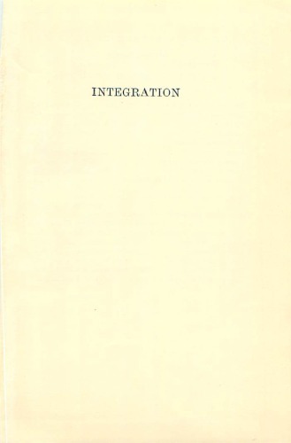 Обложка книги Integration, 6th ed. (University Mathematical Texts Series)