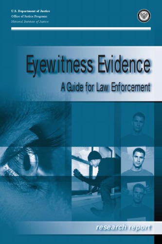 Обложка книги Eyewitness Evidence: A Guide for Law Enforcement