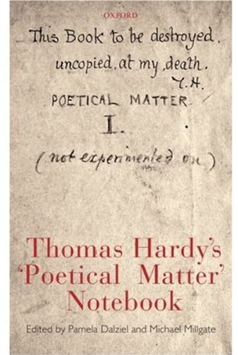 Обложка книги Thomas Hardy's 'Poetical Matter' Notebook