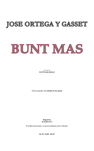 Обложка книги Bunt mas