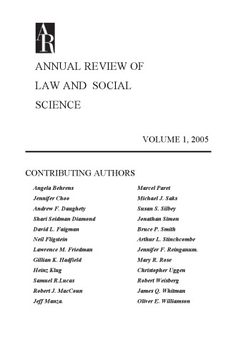Обложка книги Annual Review of Law and Social Science, Vol. 1, 2005