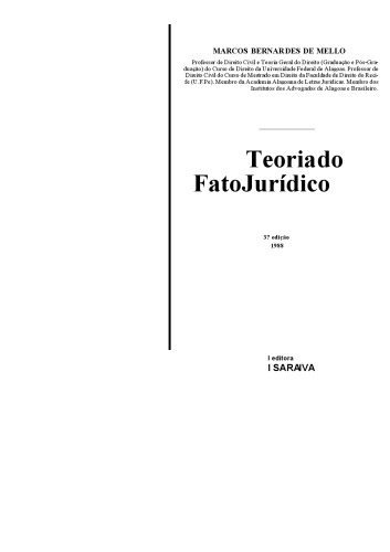 Обложка книги Teoria do Fato Juridico