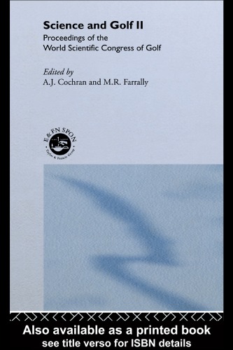 Обложка книги Science and Golf II: Proceedings of the World Scientific Congress of Golf