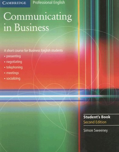 Обложка книги Communicating in Business: A Short Course for Business English Students, 2nd Edition (Cambridge Professional English)