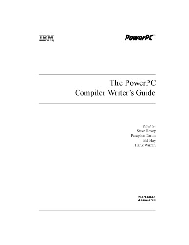 Обложка книги The Power PC Compiler Writer's Guide
