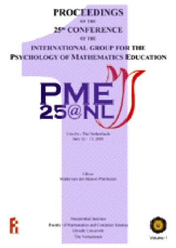 Обложка книги Proceedings of the 25th Conference of the International Group for the Psychology of Mathematics Education Volume 1