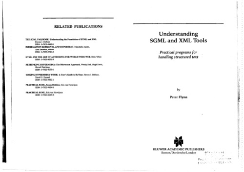 Обложка книги Understanding SGML and XML Tools
