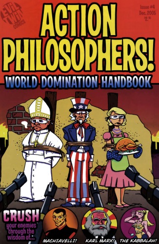 Обложка книги Action Philosophers! 04 - World Domination Handbook - Dec2005