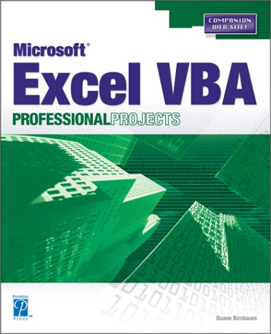 Обложка книги Microsoft Excel VBA Professional Projects
