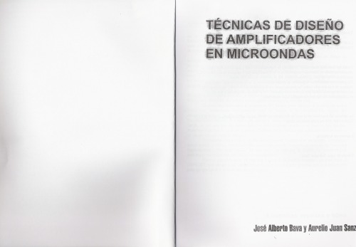 Обложка книги Técnicas de Diseño de Amplificadores de Microondas