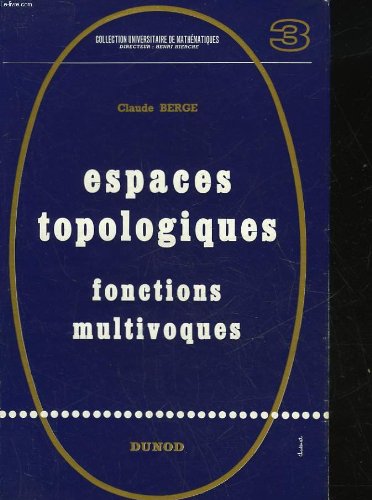 Обложка книги Espaces topologiques, fonctions multivoques