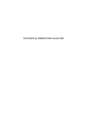 Обложка книги Statistical Prediction Analysis