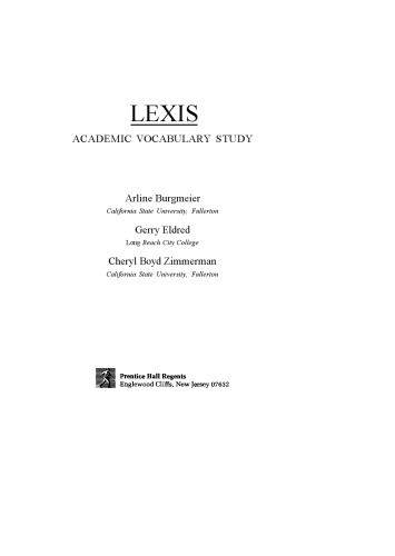 Обложка книги Lexis: Academic Vocabulary Study for ESL Students