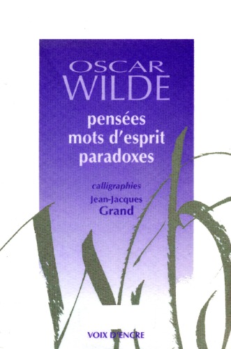 Обложка книги Pensées, mots d'esprit, paradoxes