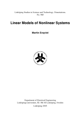 Обложка книги Linear models of nonlinear systems