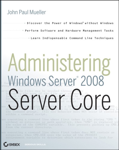 Обложка книги Administering Windows Server 2008 Server Core