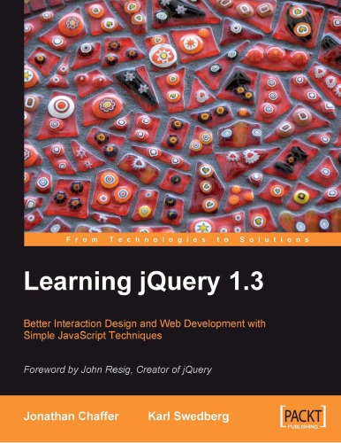 Обложка книги Learning jQuery 1.3